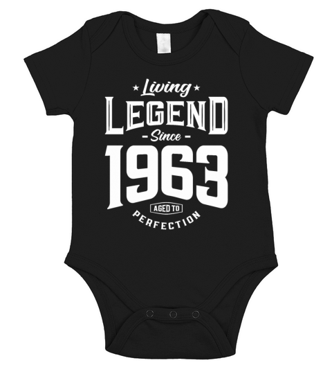 1963 Birthday 60 Years Old Short Sleeve Baby One-Piece