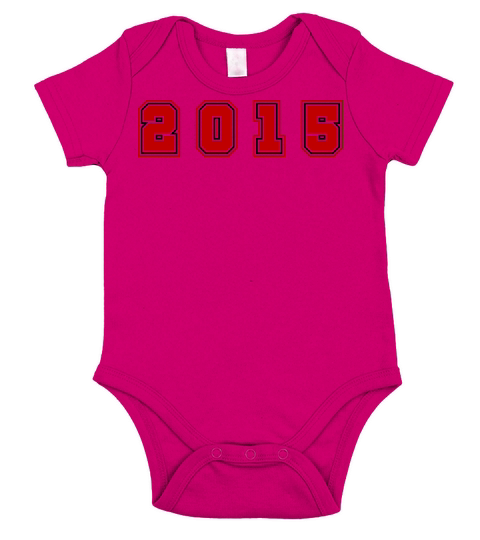 2015 Year Number Short Sleeve Baby One-Piece