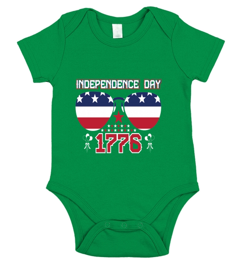Happy Independence Day 1776 Short Sleeve Baby One-Piece