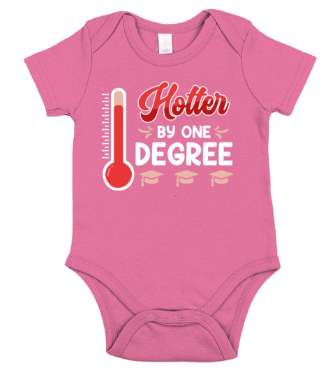 Hotter by one degree bachelors masters degree Short Sleeve Baby One-Piece