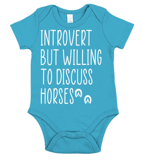 Introverted but Willing to Discuss Horses Funny Short Sleeve Baby One-Piece