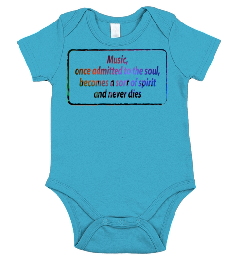 Music once admitted to the soul quotes funny Short Sleeve Baby One-Piece