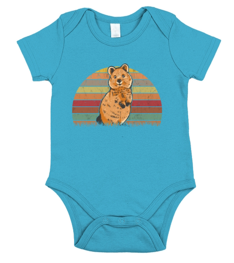 Quokka Vintage Short-tailed Kangaroo Retro Short Sleeve Baby One-Piece