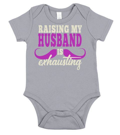 Raising My Husband Is Exhausting Vintage Wife Short Sleeve Baby One-Piece