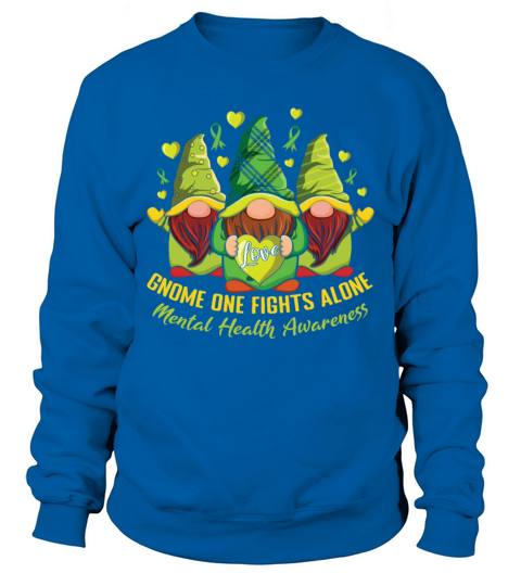 Gnome In May Green Mental Health Awareness Month Sweatshirt Unisex