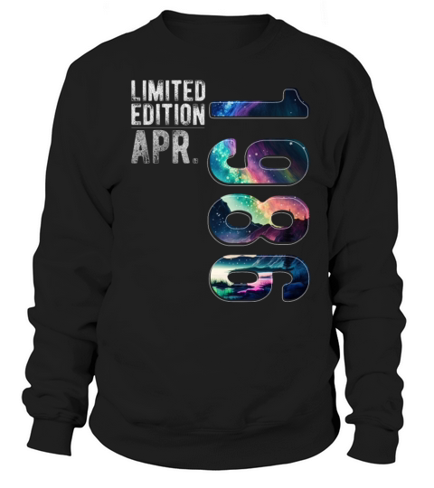 Limited Edition 1986 April Birthday Polar Lights Sweatshirt Unisex