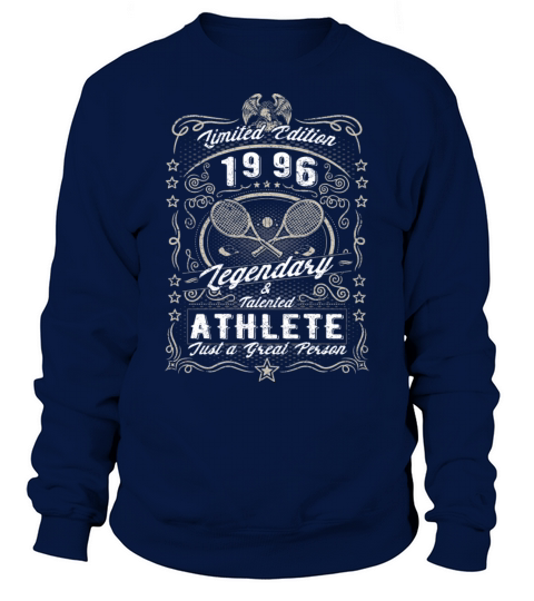 Vintage 1996 Tennis Birthday Gift Sport Hobby Sweatshirt Unisex