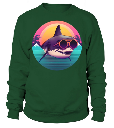 Vintage 80s 90s Style for Shark Lovers Sweatshirt Unisex
