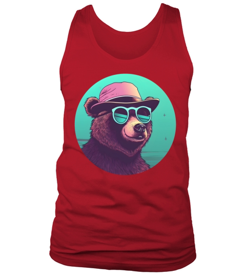 80s 90s Vintage Bear Style Tank Top Unisex