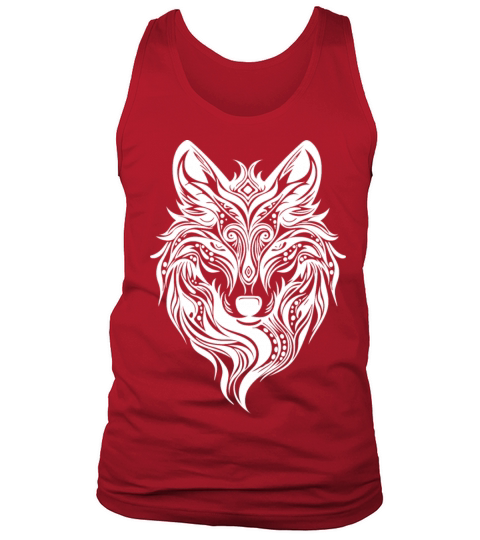 Vintage Angry Wolf Portrait Tribal Tattoo Style Tank Top Unisex