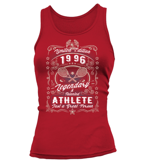 Vintage 1996 Tennis Birthday Gift Sport Hobby Tank top Woman