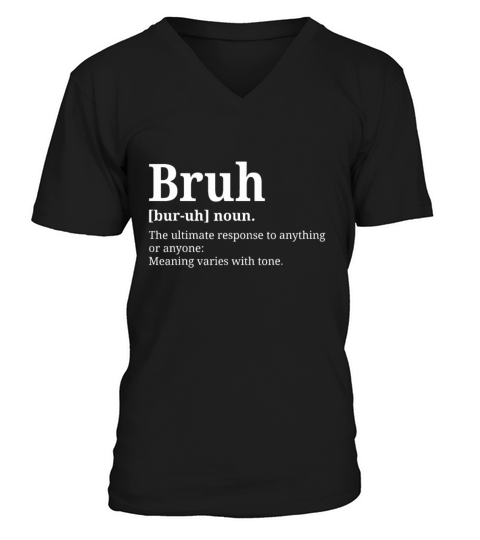 Funny Vintage Bruh Definition Brother V-Neck T-shirt