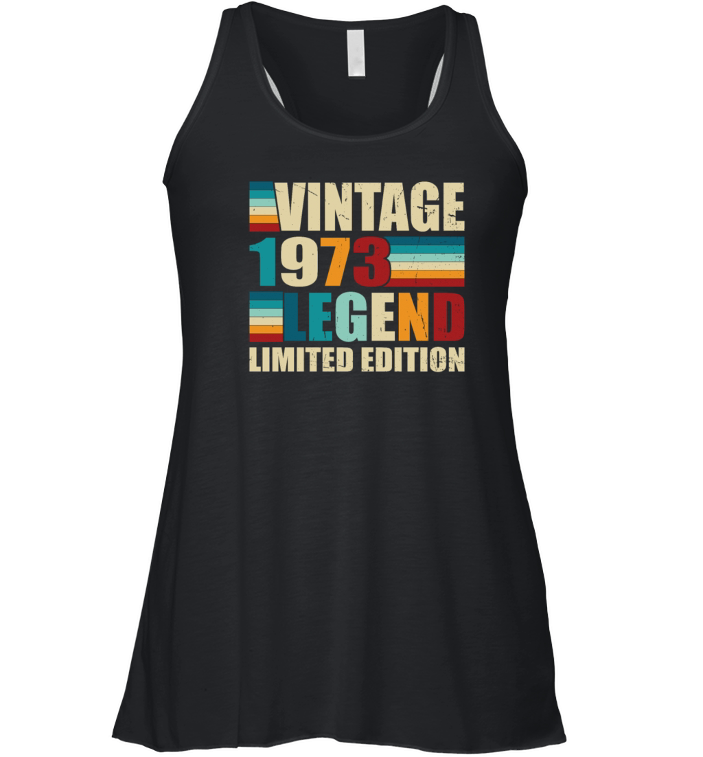 50th birthday vintage 1973 born in 1973 Women's Flowy Tank Top