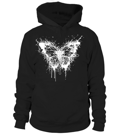 Elegant Vintage Tattoo Style Butterfly Hoodie Unisex