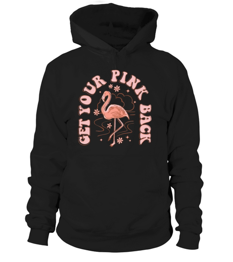 Get your Pink Back Vintage Flamingo Hoodie Unisex