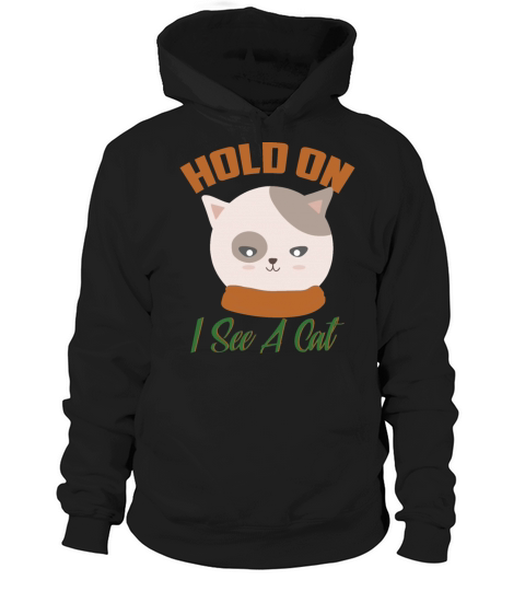 Hold On I See A Cat Vintage Cat Mom Kitten Hoodie Unisex