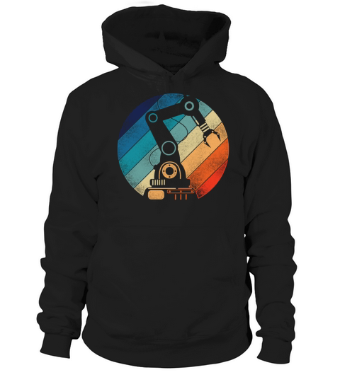 Robot Robotics Engineer Retro Hoodie Unisex