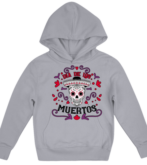Dia De Los Muertos Day Of Dead Mexican Kids Hoodie