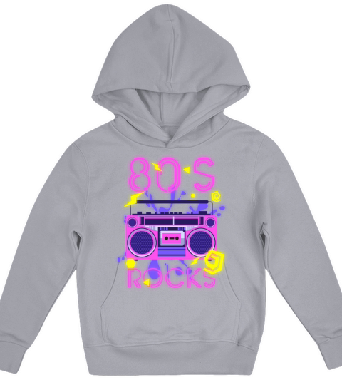 Fluorescent Colors Vintage Eighties Kids Hoodie
