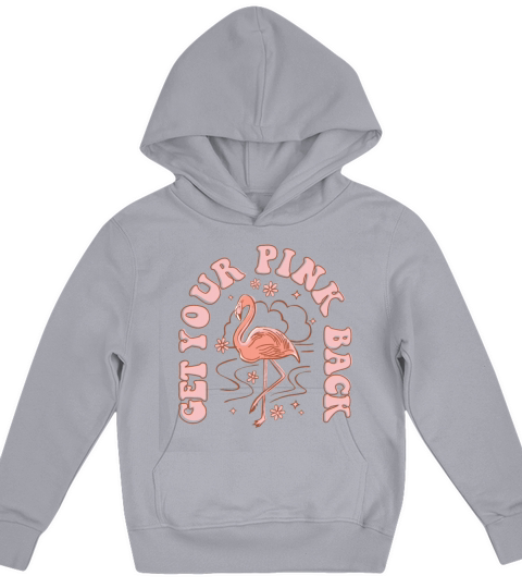 Get your Pink Back Vintage Flamingo Kids Hoodie