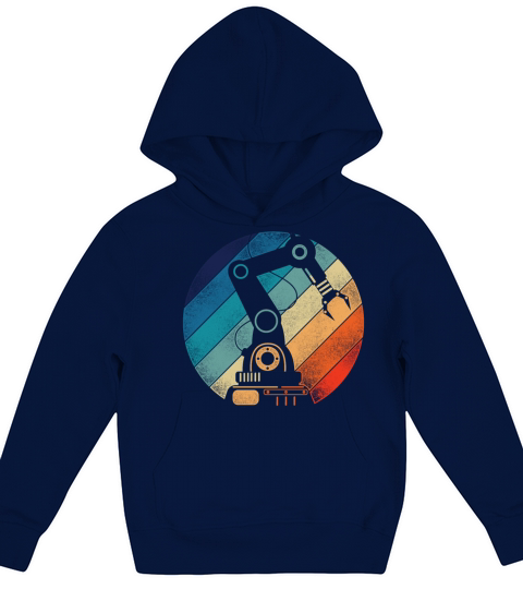 Robot Robotics Engineer Retro Kids Hoodie
