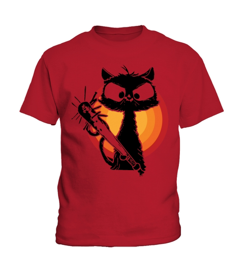 Halloween Retro Cat Vintage Cat Kids T-Shirt