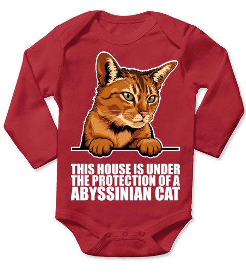 Abyssinian Abyssinian cat Gift Long Sleeve Baby One-Piece