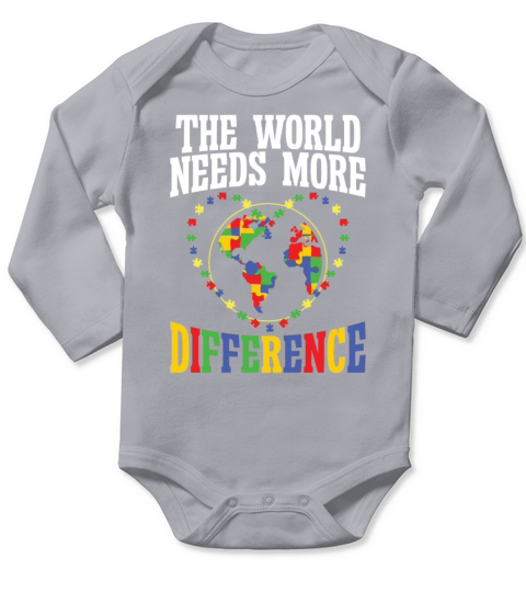 Autism world needs difference autism awareness Long Sleeve Baby One-Piece