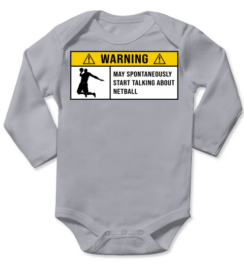 Awesome Netball saying for Netball players Long Sleeve Baby One-Piece