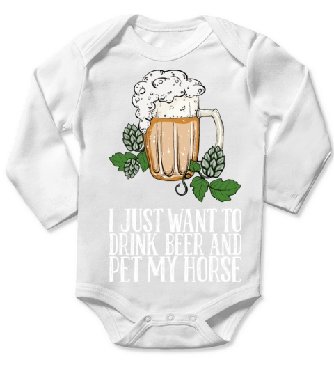 Drink Beer Beer Drinking Long Sleeve Baby One-Piece