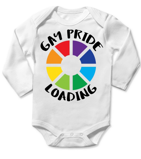 Gay Pride Loading Long Sleeve Baby One-Piece