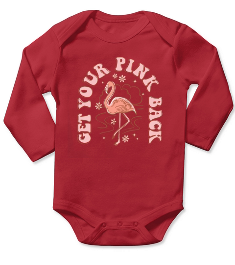 Get your Pink Back Vintage Flamingo Long Sleeve Baby One-Piece