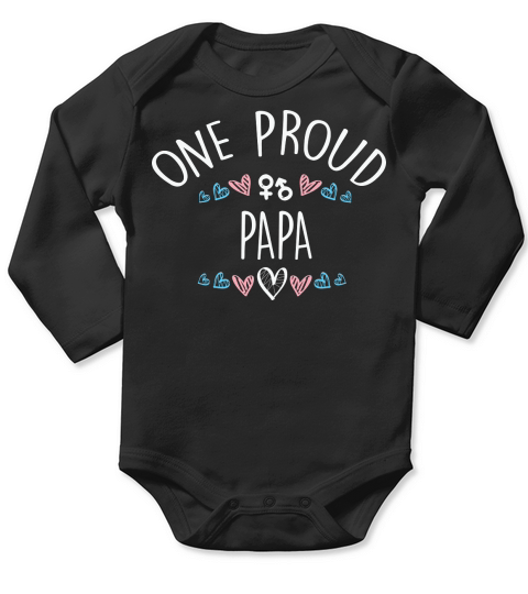 One Pround Papa Trans Pride Long Sleeve Baby One-Piece