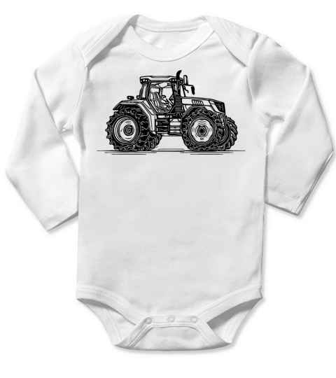Passion Farm Tractor For Farmers Long Sleeve Baby One-Piece