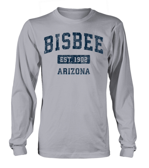 Bisbee Arizona Az Vintage Sports Design Navy Long sleeved Unisex