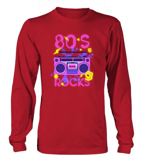 Fluorescent Colors Vintage Eighties Long sleeved Unisex