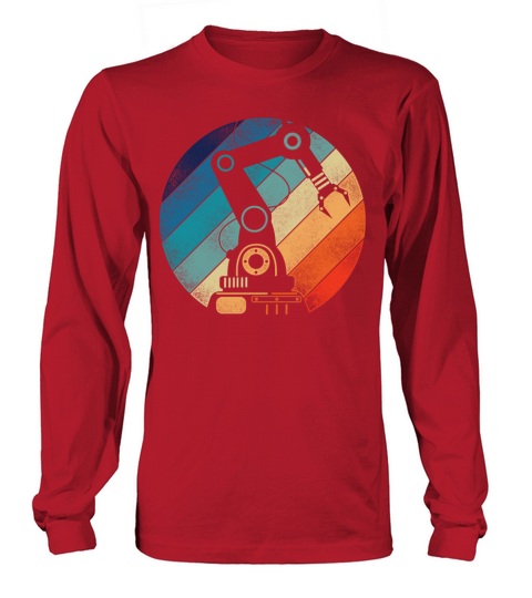 Robot Robotics Engineer Retro Long sleeved Unisex