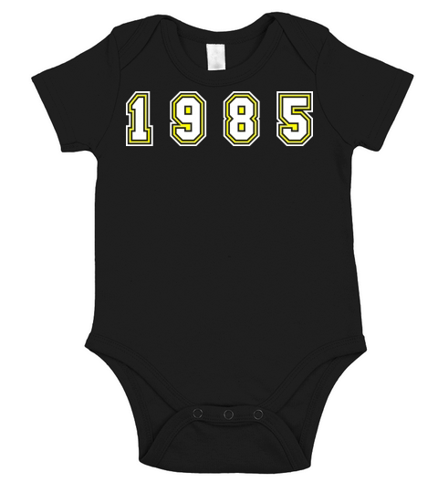 1985 Year Number Short Sleeve Baby One-Piece