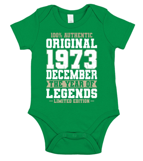 50th birthday december 1973 original 1973 Short Sleeve Baby One-Piece
