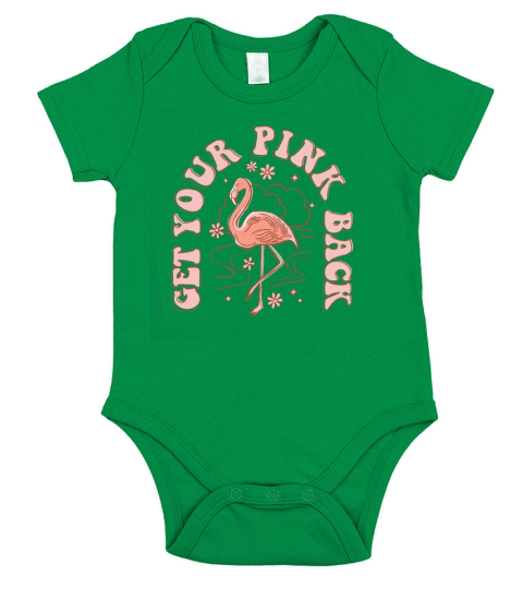 Get your Pink Back Vintage Flamingo Short Sleeve Baby One-Piece