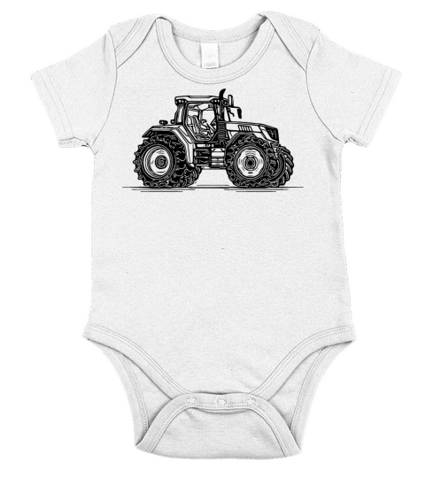 Passion Farm Tractor For Farmers Short Sleeve Baby One-Piece