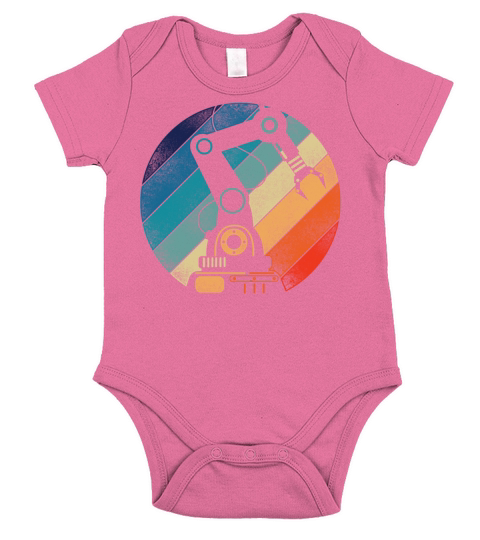 Robot Robotics Engineer Retro Short Sleeve Baby One-Piece