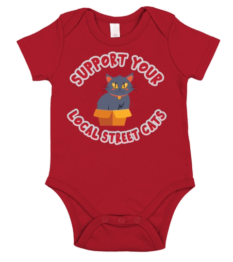 Support Your Local Street Cats Short Sleeve Baby One-Piece