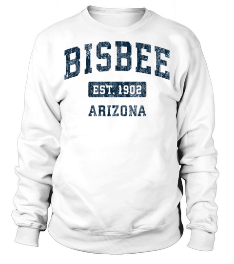 Bisbee Arizona Az Vintage Sports Design Navy Sweatshirt Unisex