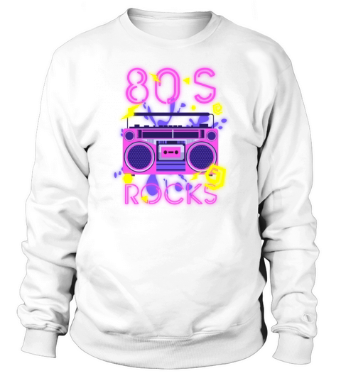 Fluorescent Colors Vintage Eighties Sweatshirt Unisex
