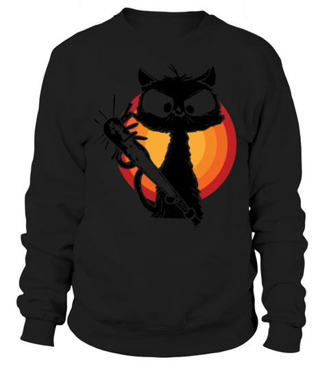 Halloween Retro Cat Vintage Cat Sweatshirt Unisex