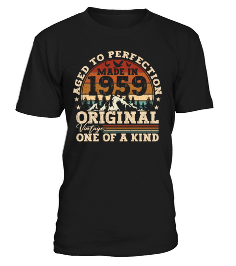 Original 1959 Vintage Vintage Birthday Retro T-Shirt Unisex