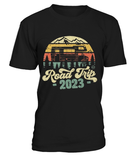 Road Trip 2023 Retro Vintage Camper T-Shirt Unisex