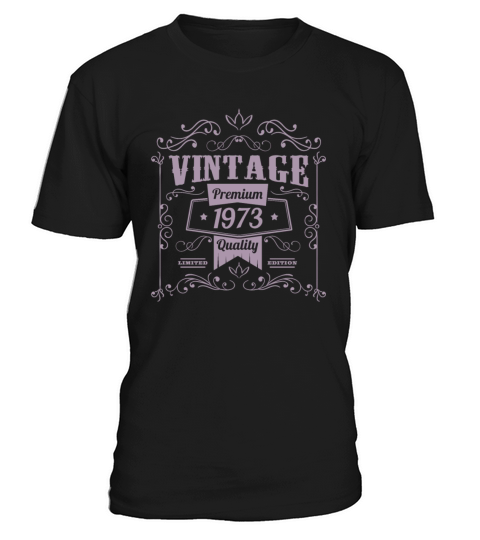 Vintage 1973 birthday ornaments old school T-Shirt Unisex