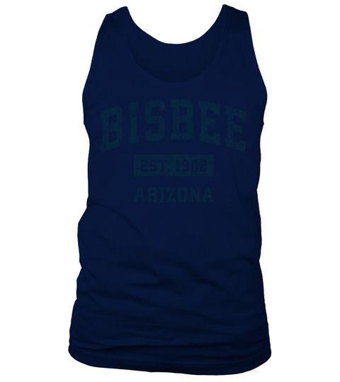 Bisbee Arizona Az Vintage Sports Design Navy Tank Top Unisex